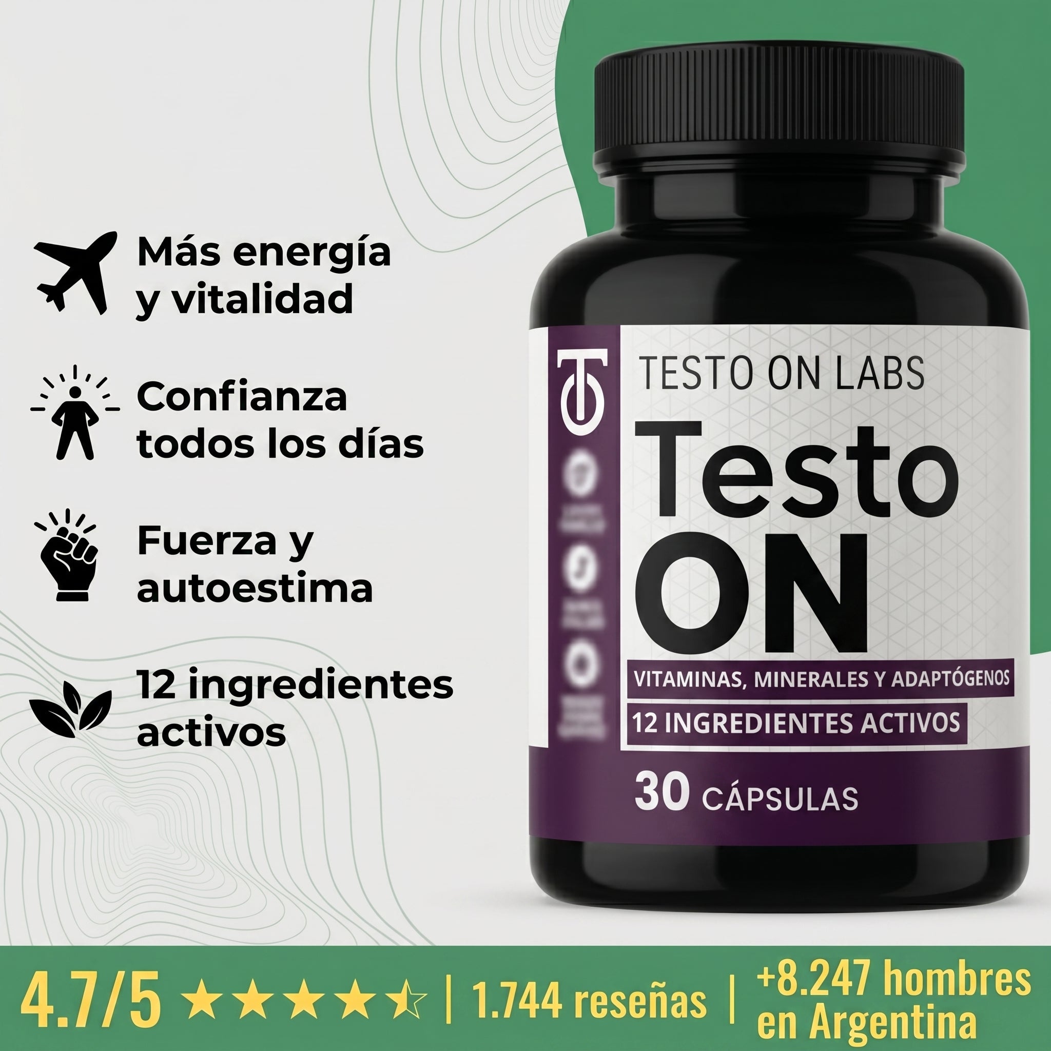 TestoON - SUPLEMENTO #1 PARA HOMBRES